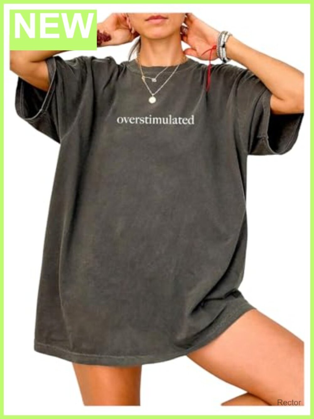 Oversized Letter Print Graphic Tee Drop Shoulder Short Sleeve Top